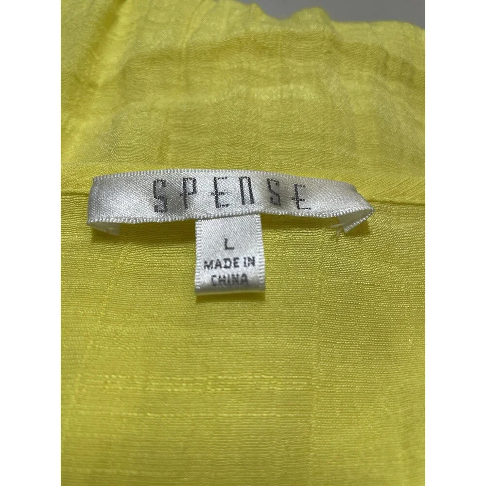 Spense Tank Dress Womens Size Large Yellow Lace Neckline Flowy Sleeveless Tank - Picture 9 of 9